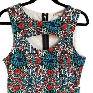 FOREVER 21 Cutout  Kaleidoscope Mini Dress Large